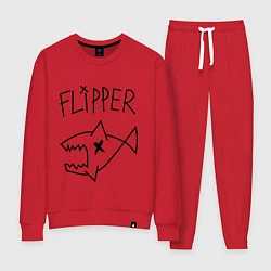 Костюм хлопковый женский Nirvana Flipper, цвет: красный