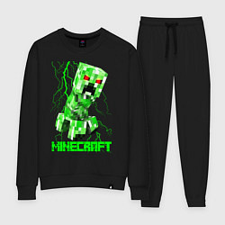 Костюм хлопковый женский MINECRAFT CREEPER, цвет: черный