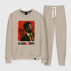 Костюм хлопковый женский БУМАЖНЫЙ ДОМ, цвет: миндальный