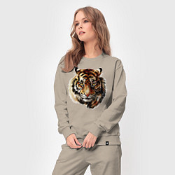Костюм хлопковый женский Тигр Tiger, цвет: миндальный — фото 2
