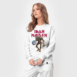 Костюм хлопковый женский Iron Maiden, цвет: белый — фото 2