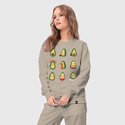 Костюм хлопковый женский Life Avocado, цвет: миндальный — фото 2