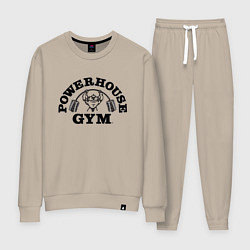 Костюм хлопковый женский GYM, цвет: миндальный