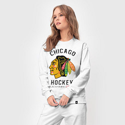 Костюм хлопковый женский CHICAGO BLACKHAWKS NHL, цвет: белый — фото 2