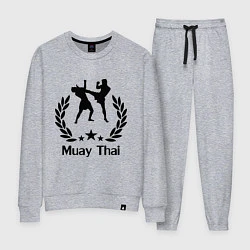 Костюм хлопковый женский Muay Thai: High Kick, цвет: меланж