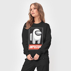 Костюм хлопковый женский Among Us, цвет: черный — фото 2