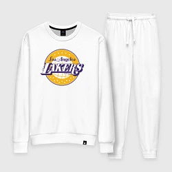 Костюм хлопковый женский Los Angeles Lakers, цвет: белый