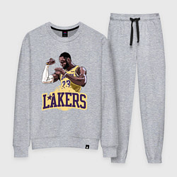 Костюм хлопковый женский LeBron - Lakers, цвет: меланж