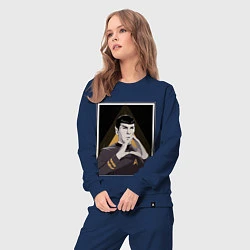 Костюм хлопковый женский Spock Z, цвет: тёмно-синий — фото 2