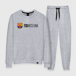 Костюм хлопковый женский Barcelona FC, цвет: меланж