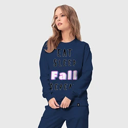 Костюм хлопковый женский Fall Guys, цвет: тёмно-синий — фото 2