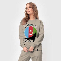 Костюм хлопковый женский Азербайджан, цвет: миндальный — фото 2