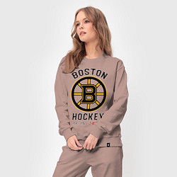 Костюм хлопковый женский BOSTON BRUINS NHL, цвет: пыльно-розовый — фото 2