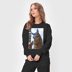 Костюм хлопковый женский Number one, цвет: черный — фото 2