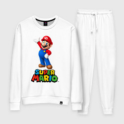 Костюм хлопковый женский Super Mario, цвет: белый