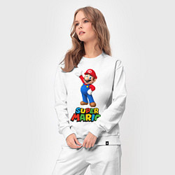 Костюм хлопковый женский Super Mario, цвет: белый — фото 2