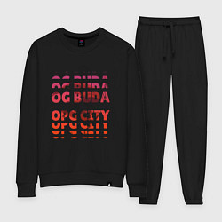 Костюм хлопковый женский OG Buda OPG City Strobe Effect, цвет: черный