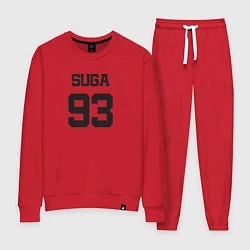 Костюм хлопковый женский BTS - Suga 93, цвет: красный