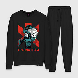 Костюм хлопковый женский TRAUMA TEAM Cyberpunk 2077, цвет: черный