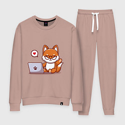 Женский костюм Cute fox and laptop