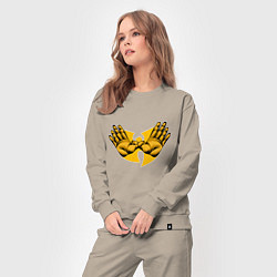 Костюм хлопковый женский Wu-Tang Forever, цвет: миндальный — фото 2