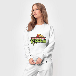 Костюм хлопковый женский Say Pizza, цвет: белый — фото 2