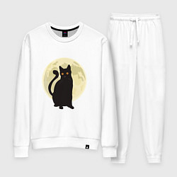 Костюм хлопковый женский Moon Cat, цвет: белый