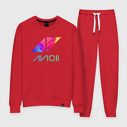 Костюм хлопковый женский AVICII RAIBOW, цвет: красный