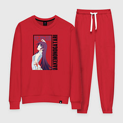 Костюм хлопковый женский Bakemonogatari, цвет: красный