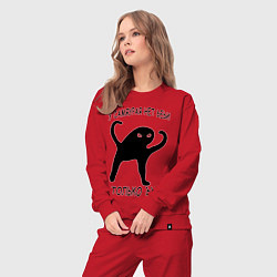 Костюм хлопковый женский ЪУЪ СЪУКА СО СМЫСЛОМ, цвет: красный — фото 2
