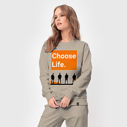 Костюм хлопковый женский Choose Life, цвет: миндальный — фото 2