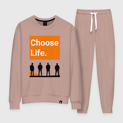 Костюм хлопковый женский Choose Life, цвет: пыльно-розовый