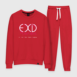 Костюм хлопковый женский EXID Hot Pink, цвет: красный