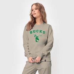 Костюм хлопковый женский Bucks - Champions, цвет: миндальный — фото 2