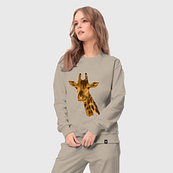 Костюм хлопковый женский Жираф Жора, цвет: миндальный — фото 2