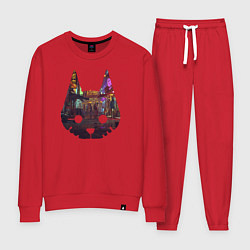 Костюм хлопковый женский Stray: City Cat, цвет: красный