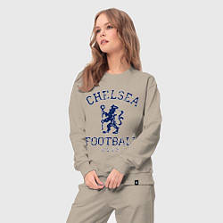 Костюм хлопковый женский Chelsea FC: Lion, цвет: миндальный — фото 2