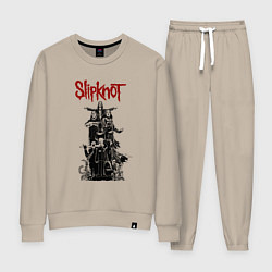 Костюм хлопковый женский SLIPKNOT СЛИПКНОТ Z, цвет: миндальный