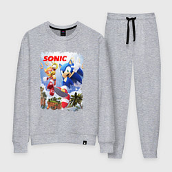 Костюм хлопковый женский SONIC СОНИК Z, цвет: меланж