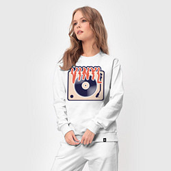 Костюм хлопковый женский Винил Vinyl DJ, цвет: белый — фото 2