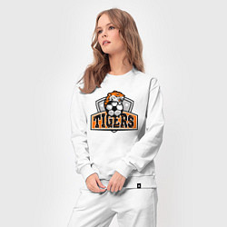 Костюм хлопковый женский Football Tigers, цвет: белый — фото 2