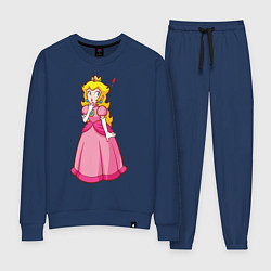 Костюм хлопковый женский Peach, цвет: тёмно-синий