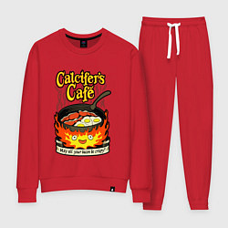 Костюм хлопковый женский Calcifer cook, цвет: красный