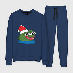 Костюм хлопковый женский Pepe, pepe happy, Пепе хеппи, pepe happy new year, цвет: тёмно-синий