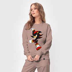 Костюм хлопковый женский SonicSW, цвет: пыльно-розовый — фото 2