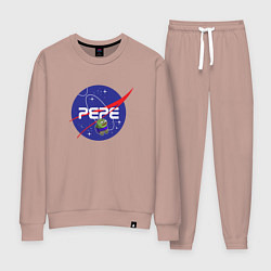 Костюм хлопковый женский Pepe Pepe space Nasa, цвет: пыльно-розовый