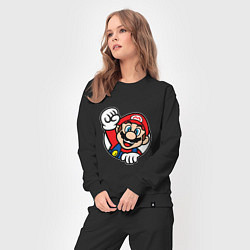 Костюм хлопковый женский MarioFace, цвет: черный — фото 2