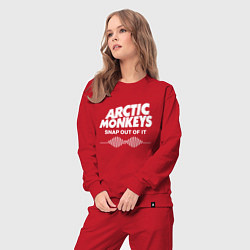 Костюм хлопковый женский Arctic Monkeys, группа, цвет: красный — фото 2