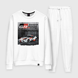 Костюм хлопковый женский Toyota Gazoo Racing Team, цвет: белый