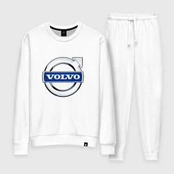 Костюм хлопковый женский Volvo, логотип, цвет: белый